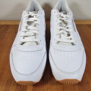 Reebok Classic Leather Gum Sole White Sneakers Men’s Size 15